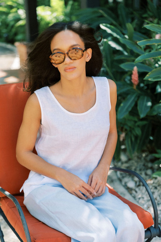 LINEN TANK TOP BLOUSE