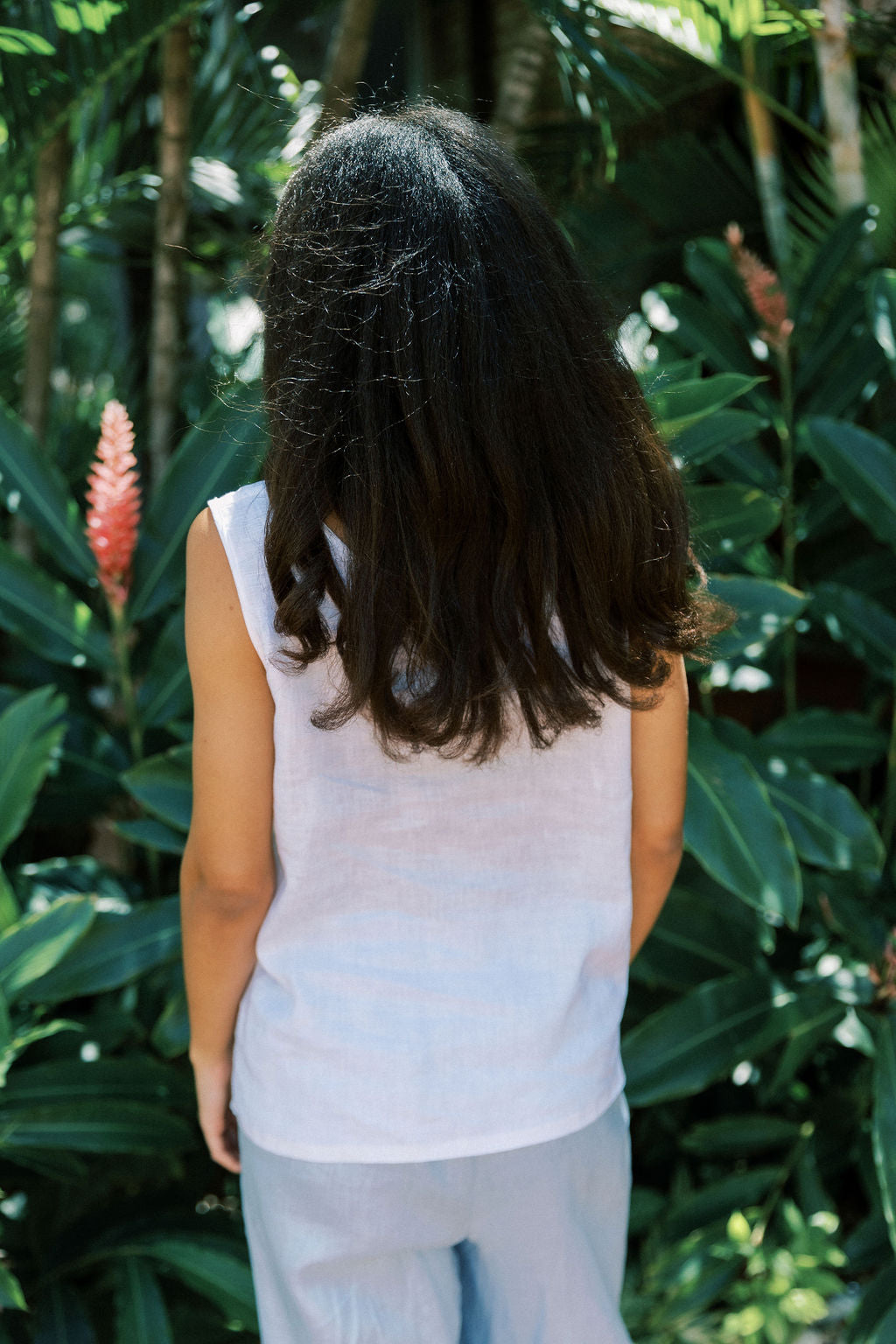 LINEN TANK TOP BLOUSE