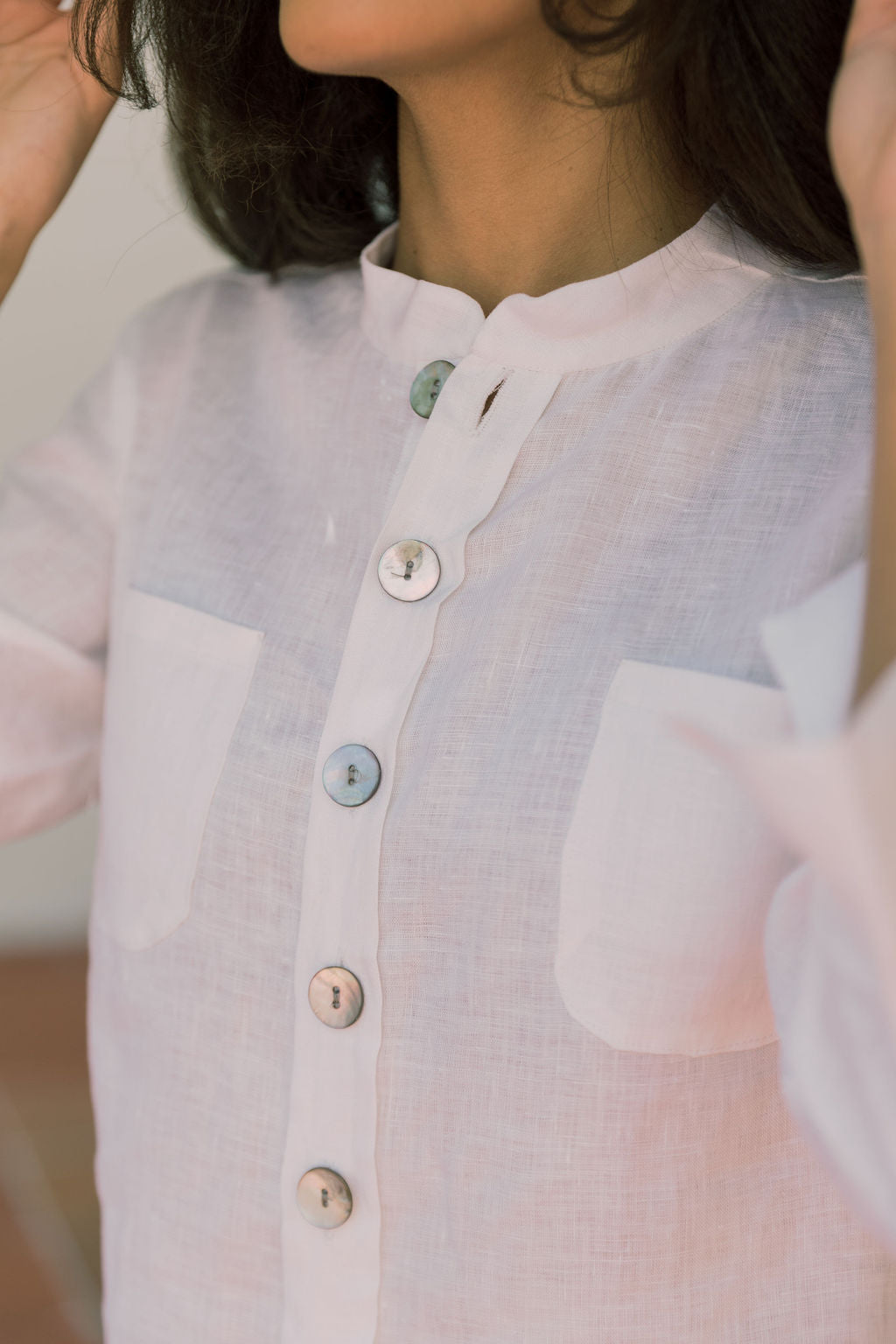 LINEN REGINA SHIRT DRESS