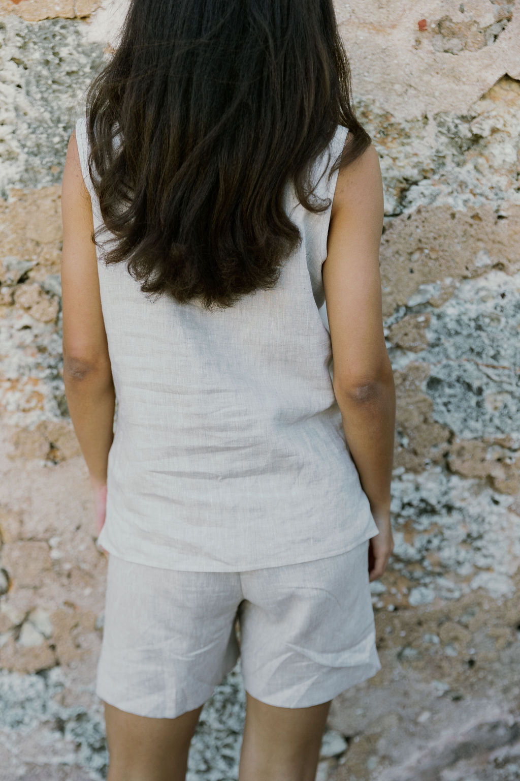 LINEN TANK TOP BLOUSE