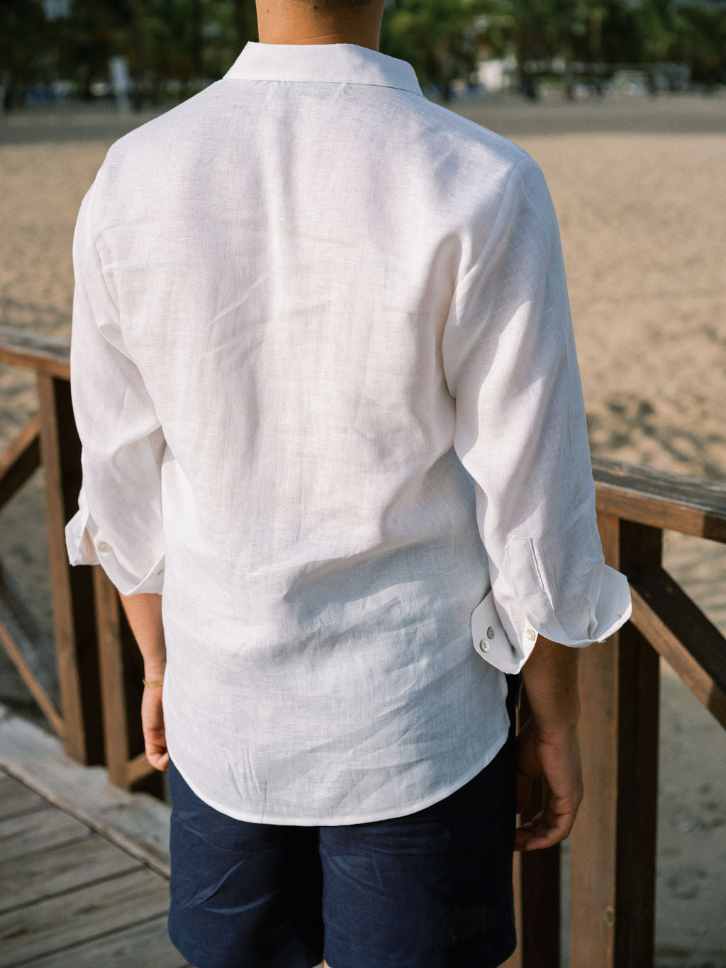 ARIEL LINEN LONG SLEEVE POLOSHIRT