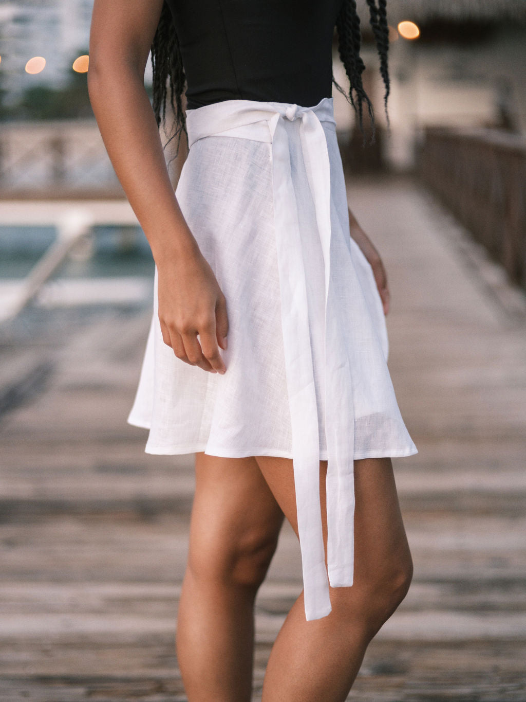 LINEN WRAP SKIRT